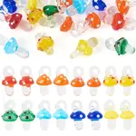 16Pcs 8 Colors Handmade Lampwork Pendants