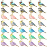 42Pcs 7 Colors Spray Printed Alloy Pendants