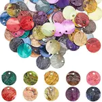 200Pcs 10 Colors Spray Painted Natural Akoya Shell Charms