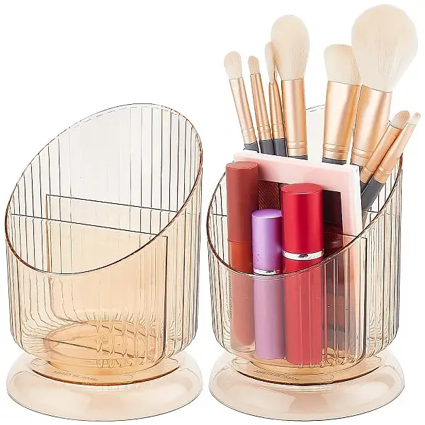 Transparent Plastic Makeup Brush Storage Organizer