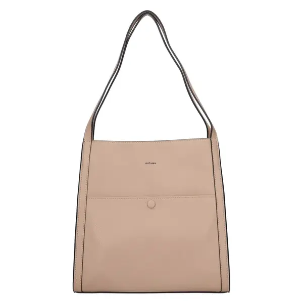 Elegantná dámska kožená kabelka Katana Laube - béžová