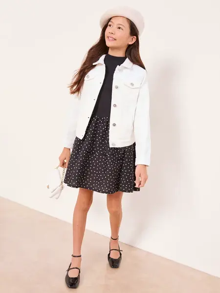 Lipsy Prechodná bunda  biely denim