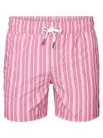 Petrol Industries Plavecké šortky 'Reefway'  ružová / biela