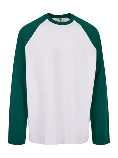 Urban Classics Tričko  smaragdová / biela