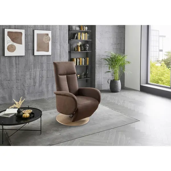 Sit & More RELAXAČNÍ KŘESLO, textil, hnědá