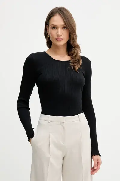 Tričko s dlouhým rukávem a hedvábím Mos Mosh Elaine