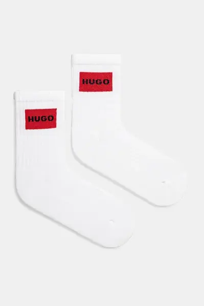 Ponožky HUGO 2P QS RIB LABEL CC W 2-pack