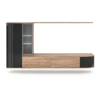 MID.YOU OBÝVACÍ STĚNA, černá, barvy dubu