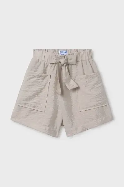 Dětské kraťasy Mayoral béžová barva, hladké, 6216