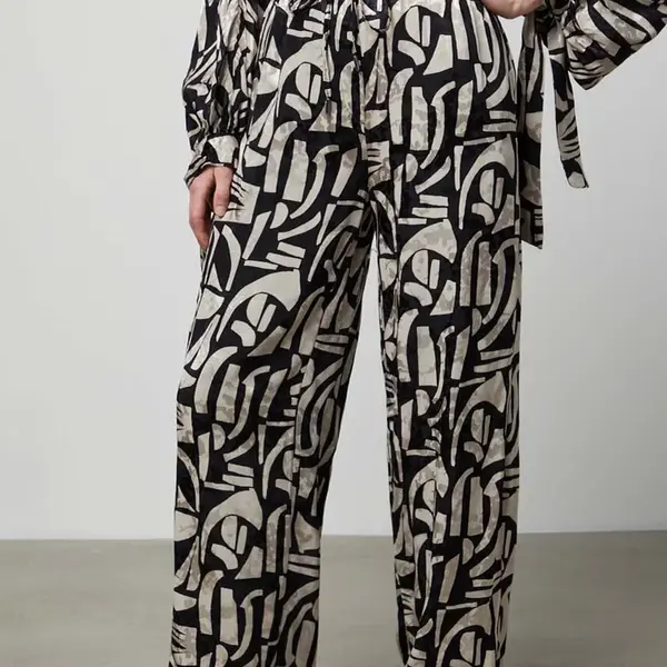Kalhoty Answear.LAB dámské, černá barva, široké, high waist