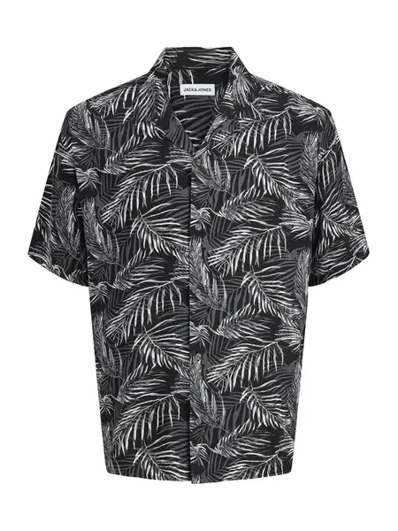 JACK & JONES Košeľa 'JJEJeff'  sivá / čierna / biela