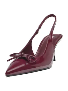 Pull&Bear Lodičky s otvorenou pätou  gaštanová