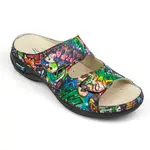 VIENA WG8F3 dámske šľapky prateľné, graffiti, veľkosť: 39