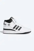 Kožené tenisky adidas Originals Forum Mid J bílá barva, FZ2083-white