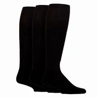 IOMI 3 páry Diabetik podkolienok Bambus so zdravotným lemom Čierne - Veľkosť ponožky 43-45