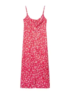MANGO Šaty 'Florex'  červená / biela