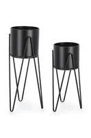 Sada květináčů se stojanem Bizzotto Madelyn 23,5 x 57 / 21,5 x 46 cm 2-pack