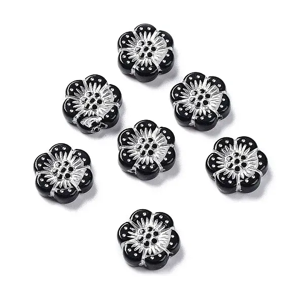 Black Opaque Acrylic Beads