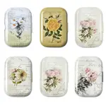 8Pcs Floral Printed Tinplate Storage Boxes