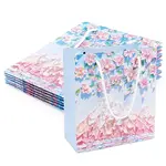 6Pcs Rectangle Paper FLower Gift Bags with Rope Handles
