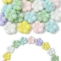 20Pcs UV Plating Opaque Acrylic Beads