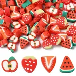 100Pcs 4 Styles Handmade Polymer Clay Beads