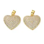 Brass Micro Pave Clear Cubic Zirconia Pendants