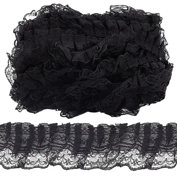 20M Polyester Pleated Lace Trim
