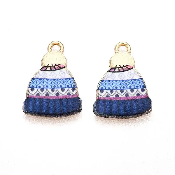 Winter Theme Printed Alloy Pendants