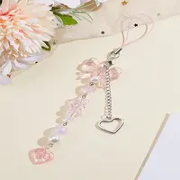 1Pc Alloy Heart Mobile Straps