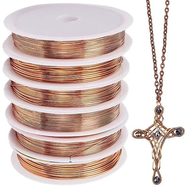 6 Rolls 6 Size Copper Jewelry Wire