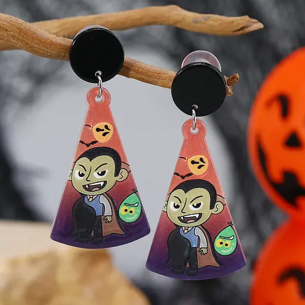 Acrylic Dangle Stud Earrings