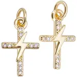 Rack Plating Brass Micro Pave Cubic Zirconia Pendants
