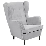 MID.YOU KŘESLO UŠÁK, textil, světle šedá