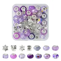 DIY Tibetan Style Alloy & Resin European Beads Making Finding Kits