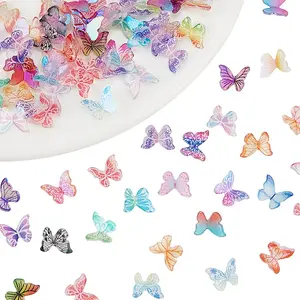 100Pcs Butterfly Resin Cabochon