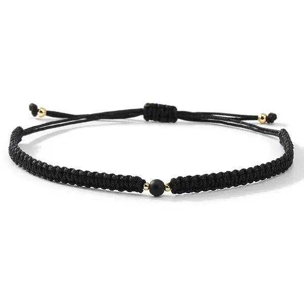 Natural Obsidian Round Link Bracelets
