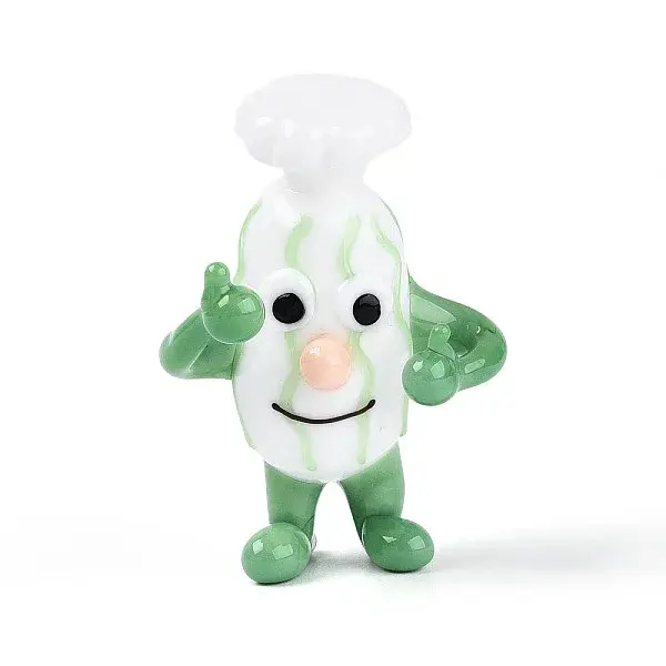 Handmade Lampwork Cartoon Chef Display Decorations