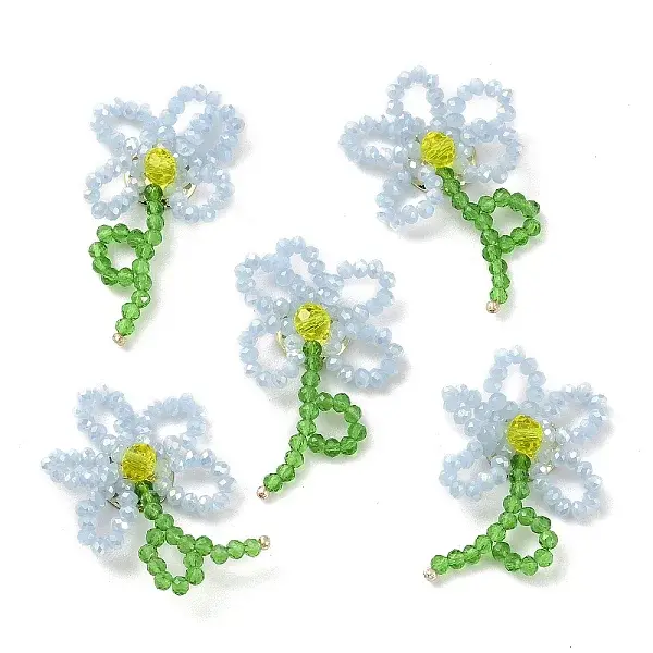 Handmade Glass Beaded Woven Cabochons