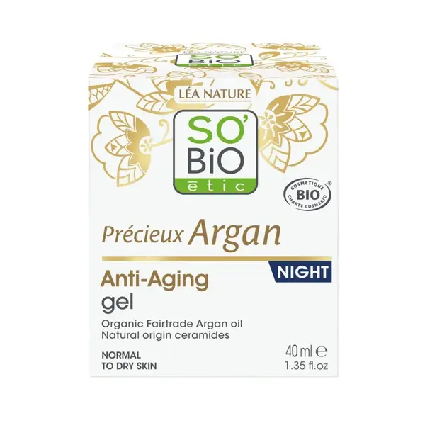 SO’BiO étic Anti-age Précieux Argan Noční pleťový gel BIO 50 ml