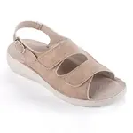 Dámské sandály na klínku béžové vel. 40