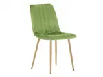 Světle zelená sametová židle LAVA
