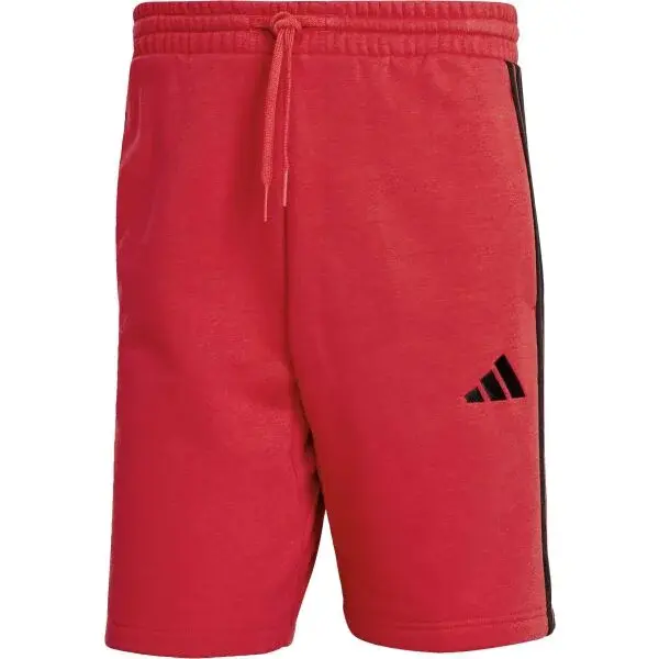 adidas 3 STRIPES FL SHORTS Pánské volnočasové šortky, červená, velikost