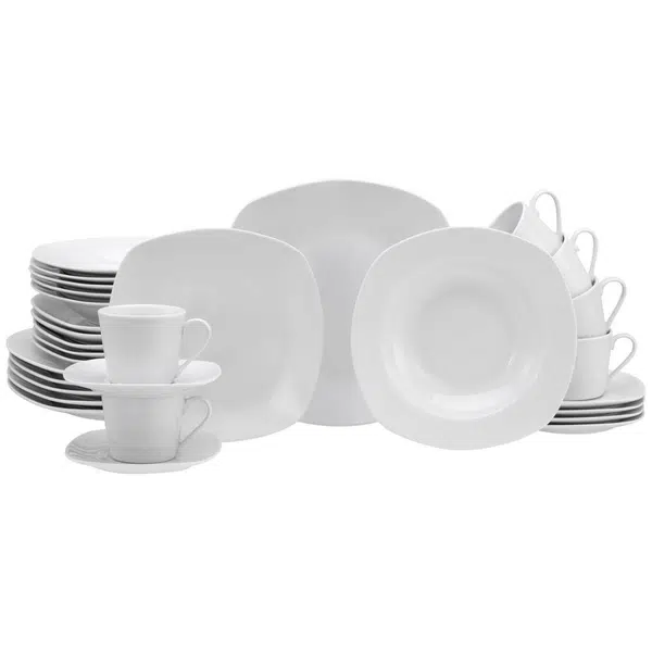 XXXL KOMBINOVANÁ SOUPRAVA, 30dílné, porcelán