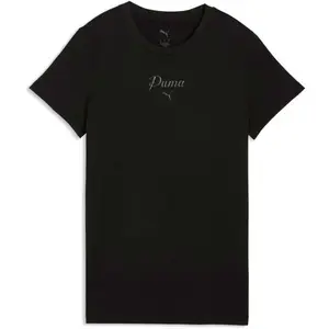 Puma ESSENTIALS SCRIPT TEE Dámské tričko, černá, velikost