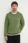 Bavlněná mikina A.P.C. sweat item pánská, zelená barva, hladká, COFBQ-H27608