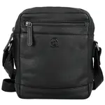 Pánská kožená crossbody taška černá - Bellugio Serchio