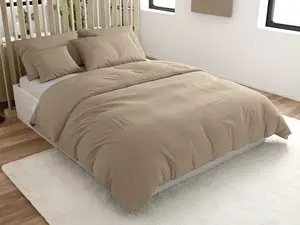 Krepové povlečení DENYX světle hnědé Rozměr povlečení: 70 x 90 cm | 140 x 200 cm