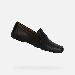 Černé pánské mokasiny Geox Kosmopolis + Grip