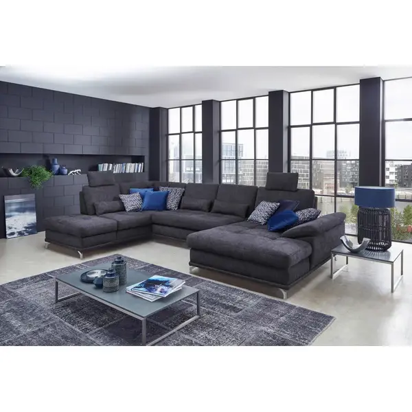 Sit & More SEDACÍ SOUPRAVA, textil, tmavě modrá